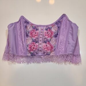 NWT Victoria's Secret Lavender Dream Angels Floral Bra Top in Size XL